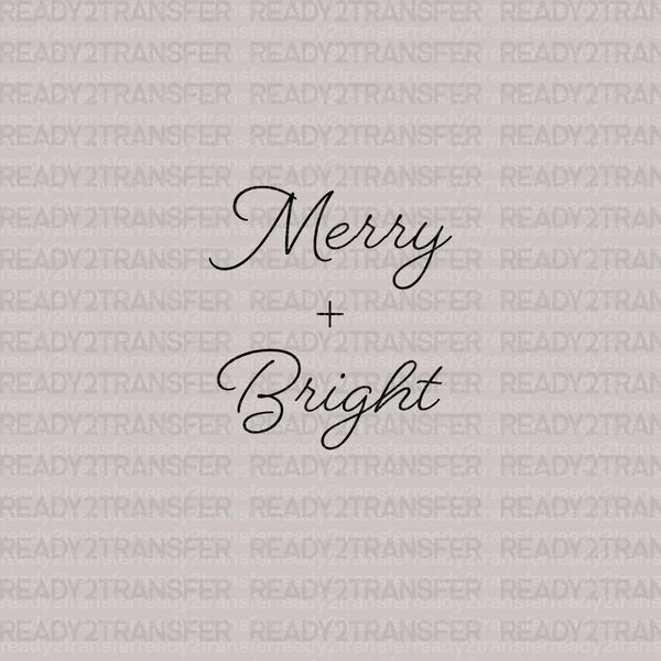 Merry plus Bright DTF Transfer