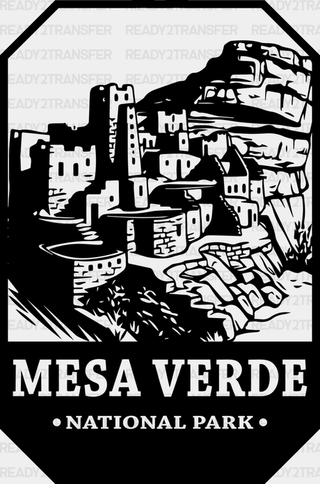 Mesa Verde National Park Design - Parks Dtf Transfers Adult Unisex S & M (10’) / Black