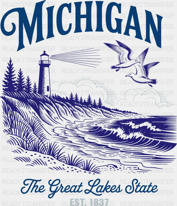 Michigan The Great Lakes State - States & Cities DTF Transfer