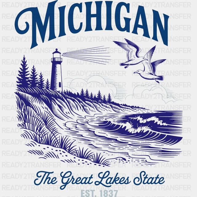 Michigan The Great Lakes State - States & Cities DTF Transfer ready2transfer