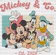 Mickey And Co. Est. 1928 Disney Dtf Transfer