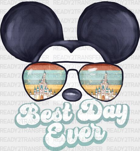 Mickey And Minnie Best Day Ever Disney Dtf Transfer Adult Unisex - S & M (10’) /