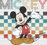 Mickey And Minnie Retro Disney Dtf Transfer Adult Unisex - S & M (10’) /