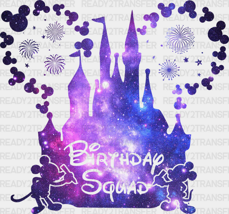 Mickey Birthday Squad Purple Castle Disney Dtf Transfer