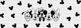 Mickey Characters Dark Design - Disney Cup Wrap Uv Sticker Permanent Dtf Decal