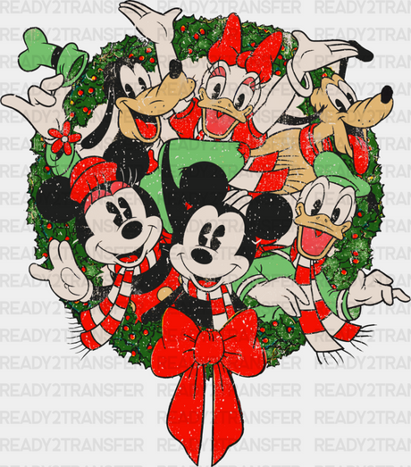 Mickey Characters Ribbon - Christmas Dtf Transfer