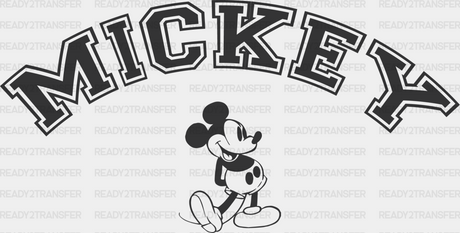 Mickey Disney Dtf Transfer Adult Unisex - S & M (10’) / Black