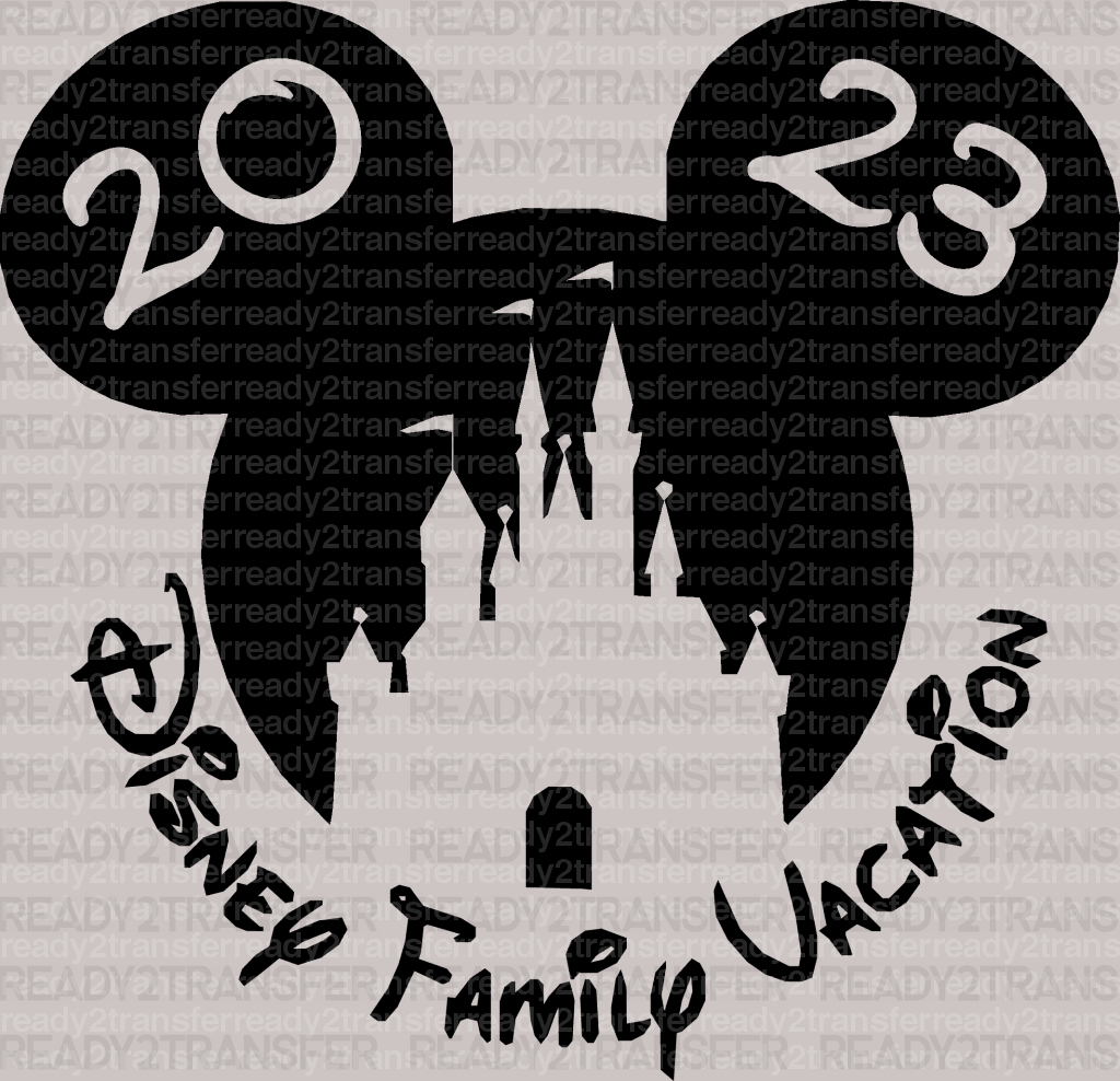 Mickey Family Vacation DTF Heat Transfer, Disney Vacation Design, Mickey Minnie DTF - ready2transfer