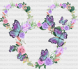 Mickey Head Butterflies Design Disney Dtf Transfer