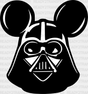 Mickey Head Darth Vader Disney Dtf Transfer