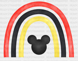 Mickey Head Disney Rainbow Dtf Heat Transfer Vacation Design Minnie