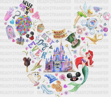 Mickey Head Little Mermaid Disney Dtf Transfer