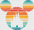 Mickey Head Retro Castle Design Disney Dtf Transfer