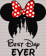 Mickey Minnie Best Day Ever Disney DTF Heat Transfer, Disney Vacation Design, Mickey Minnie DTF - ready2transfer