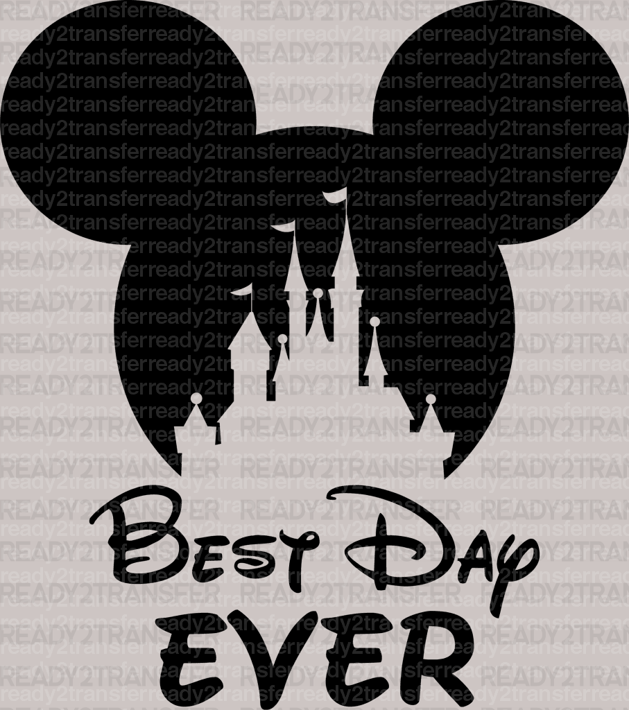 Mickey Minnie Best Day Ever Disney DTF Heat Transfer, Disney Vacation Design, Mickey Minnie DTF - ready2transfer