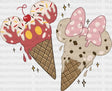 Mickey Minnie Disney Ice Cream Dtf Heat Transfer Vacation Design