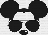 Mickey Sunglasses Disney Dtf Transfer Adult Unisex - S & M (10’) / Black