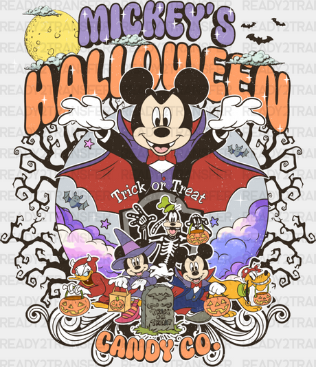 Mickey’s Halloween Trick Or Treat - Dtf Transfer