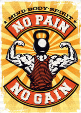 Mind Body Spirit No Pain Gain - Gym Dtf Heat Transfer