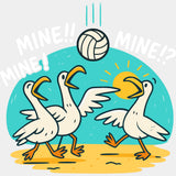 Mine! Mine!! Mine!? - Volleyball DTF Transfers ready2transfer Light Color Design (See Imaging)