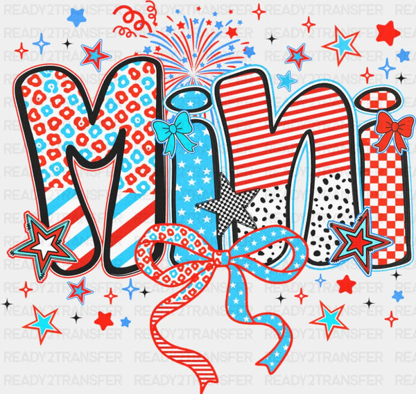 Mini Ribbons, Stars And Fireworks - 4th Of July DTF Transfer
