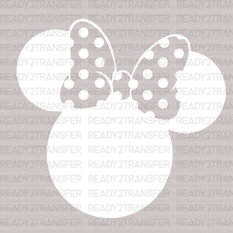 Minnie Head Disney DTF Heat Transfer, Disney Vacation Design, Mickey Minnie DTF - ready2transfer