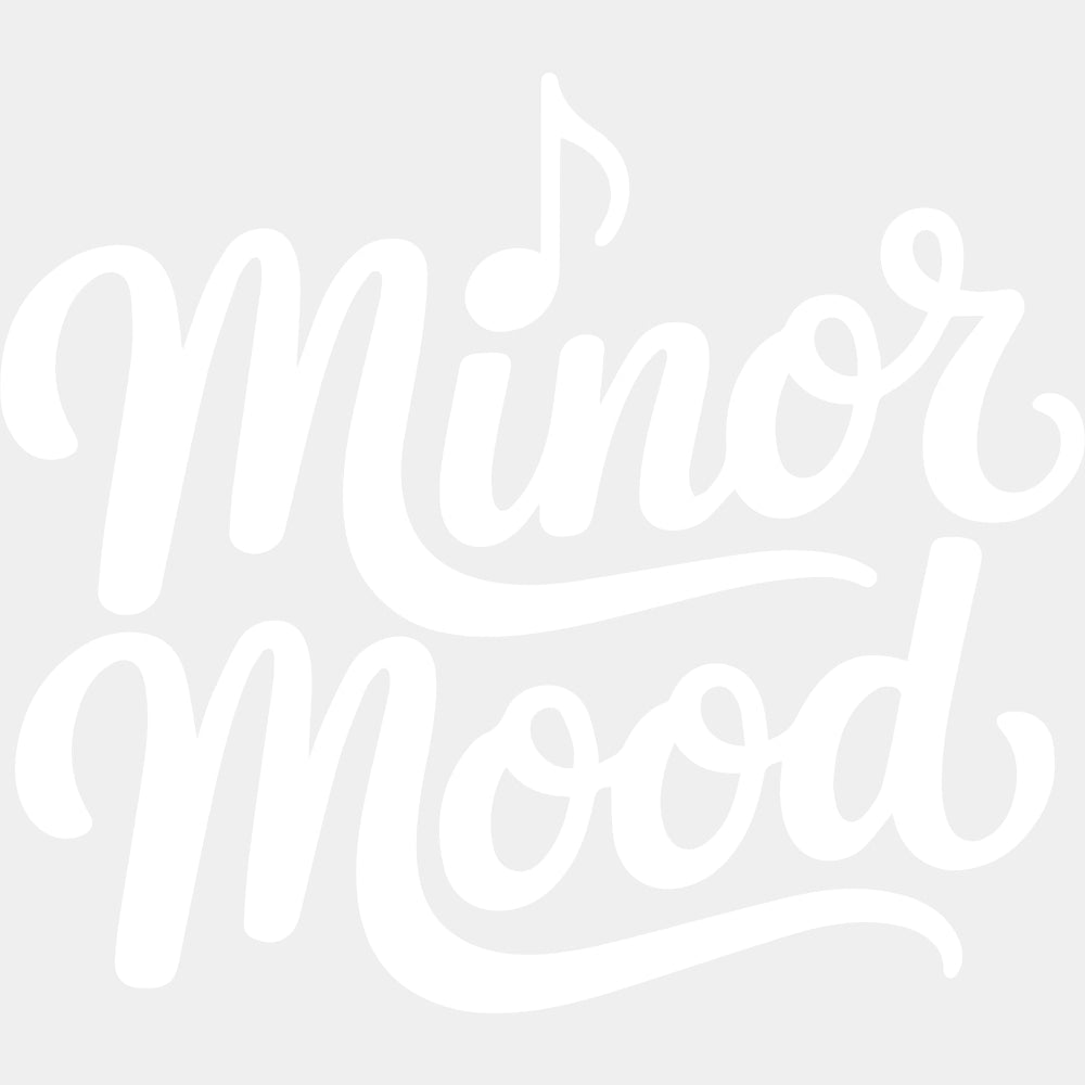 Minor Mood - Music DTF Transfers ready2transfer Light Color Design (See Imaging)
