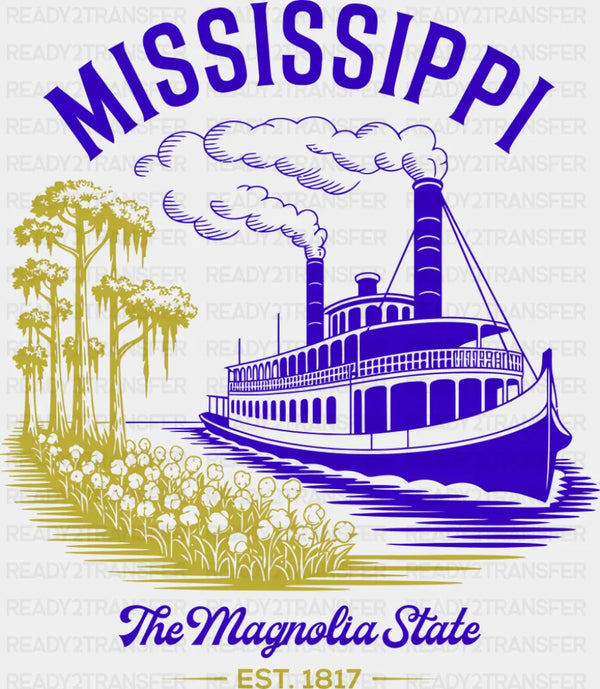 Mississippi The Magnolia State - States & Cities DTF Transfer