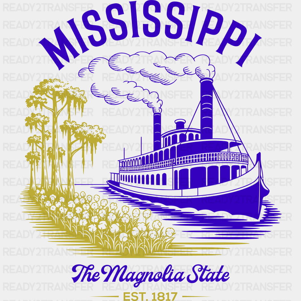 Mississippi The Magnolia State - States & Cities DTF Transfer ready2transfer