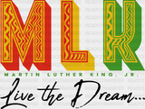 Mlk Live The Dream Blm Dtf Transfer Adult Unisex - S & M (10’) / Black