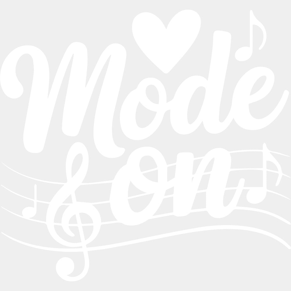 Mode On - Music DTF Transfers ready2transfer Light Color Design (See Imaging)