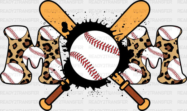 Mom Baseball Bats And Ball Design - Baseball DTF Heat Transfer