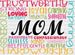 Mom Mother's Day DTF Heat Transfer, Mama Design, Mom DTF ready2transfer Black