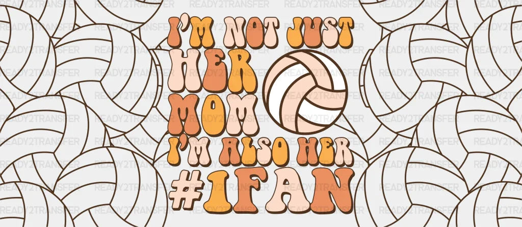Mom Number One Fan - Volleyball Cup Wrap Uv Sticker Permanent Dtf Decal