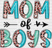 Mom of Boys Mother's Day DTF Heat Transfer, Mama Design, Mom DTF ready2transfer Black