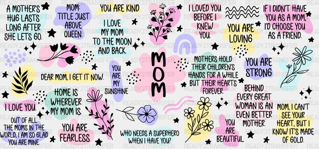 Mom Quotes - Cup Wrap Uv Sticker Permanent Dtf Decal