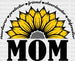 Mom Sunflower Mother's Day DTF Heat Transfer, Mama Design, Mom DTF ready2transfer Black