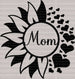Mom Sunflower Mother's Day DTF Heat Transfer, Mama Design, Mom DTF ready2transfer Black
