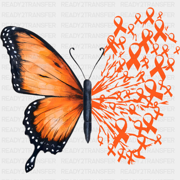Monarch Butterfly & Ribbons - Leukemia DTF Transfers