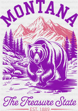 Montana The Treasure State - States & Cities DTF Transfer