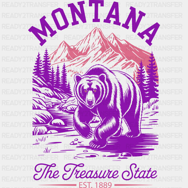 Montana The Treasure State - States & Cities DTF Transfer ready2transfer