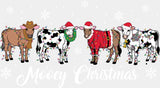Mooey Christmas B&W - Christmas DTF Transfer Adult Unisex - S & M (10’’) / Light Color Design (See Imaging)