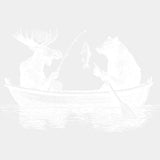 Moose & Bear Fishing - Fishing DTF Transfers - Adult Unisex - S & M (10’’) / Light Color Design (See Imaging)