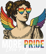 More Pride Less Prejudice - Gay DTF Transfer Adult Unisex - S & M (10’’) / Light Color Design (See Imaging)