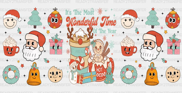 Most Wonderful Time Of The Year - Christmas Cup Wrap UV Sticker Permanent UV DTF Decal