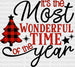 Most Wonderful Time Of The Year DTF Transfer ready2transfer Black