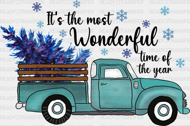 Most Wonderful Time - Winter Dtf Transfer Adult Unisex S & M (10’’) / Dark Color Design (See
