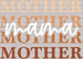 Mother's Day DTF Heat Transfer, Mama Design, Mom DTF ready2transfer White