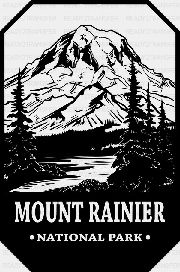 Mount Rainier National Park Design - National Parks DTF Transfers