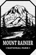 Mount Rainier National Park Design - National Parks DTF Transfers ready2transfer Black